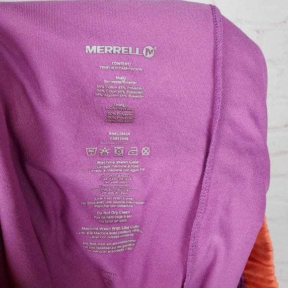 Merrell Skirt S Orange Athletic Cargo Mini Lightweight Hiking Lined Drawstring - Picture 4 of 10